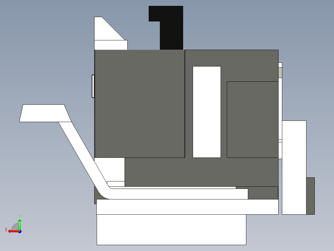 B2004731-奥科玛 M560加工中心后视图