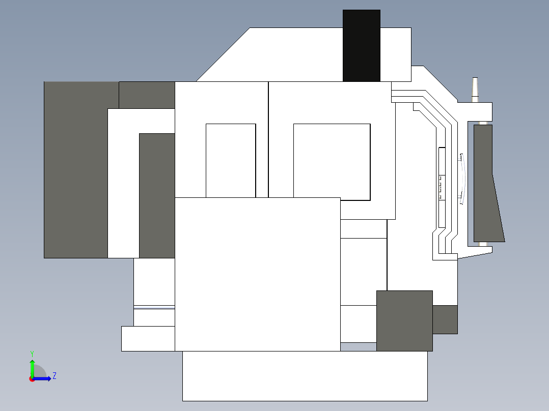 B2004731-奥科玛 M560加工中心左视图