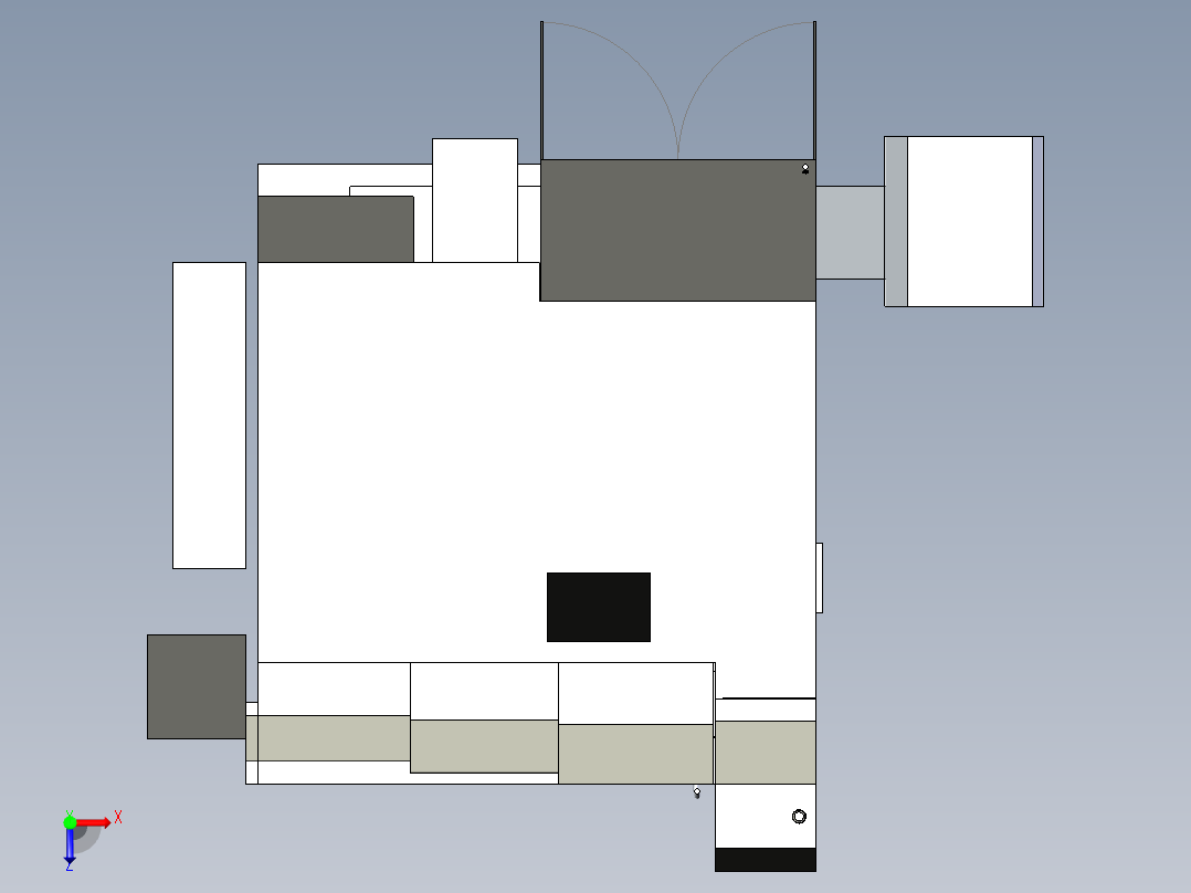 B2004731-奥科玛 M560加工中心俯视图