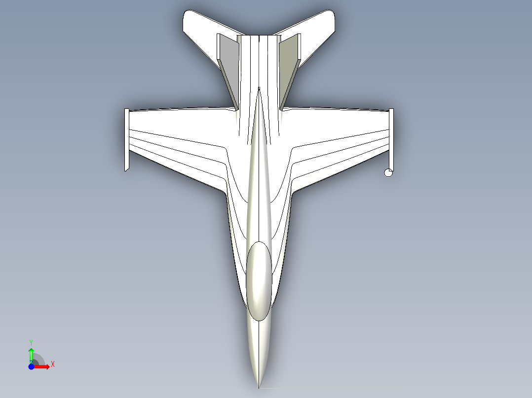 A2004895-F18 尾翼前视图