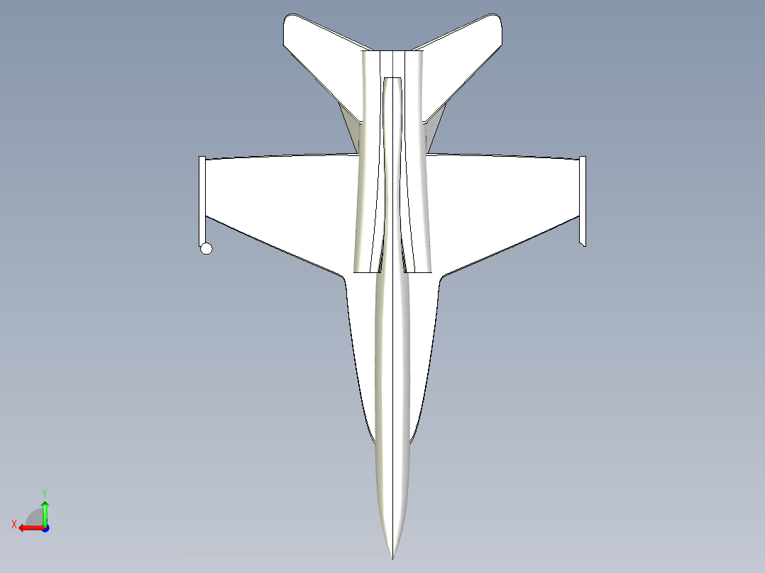 A2004895-F18 尾翼后视图