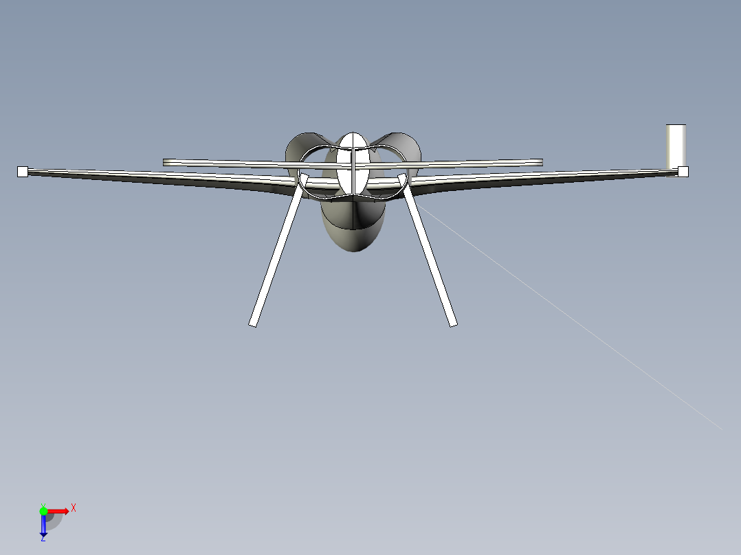 A2004895-F18 尾翼俯视图