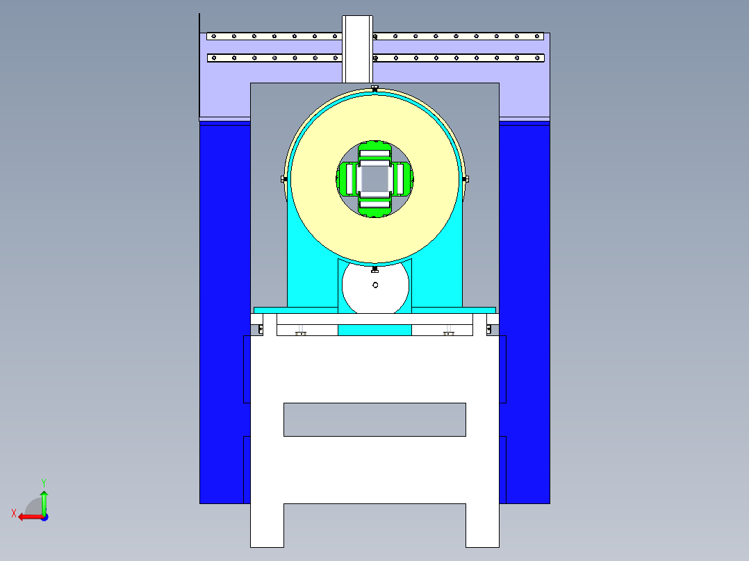 数控机床管材激光切割机后视图