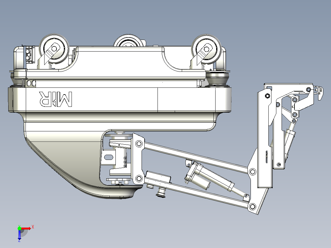 智能小车俯视图