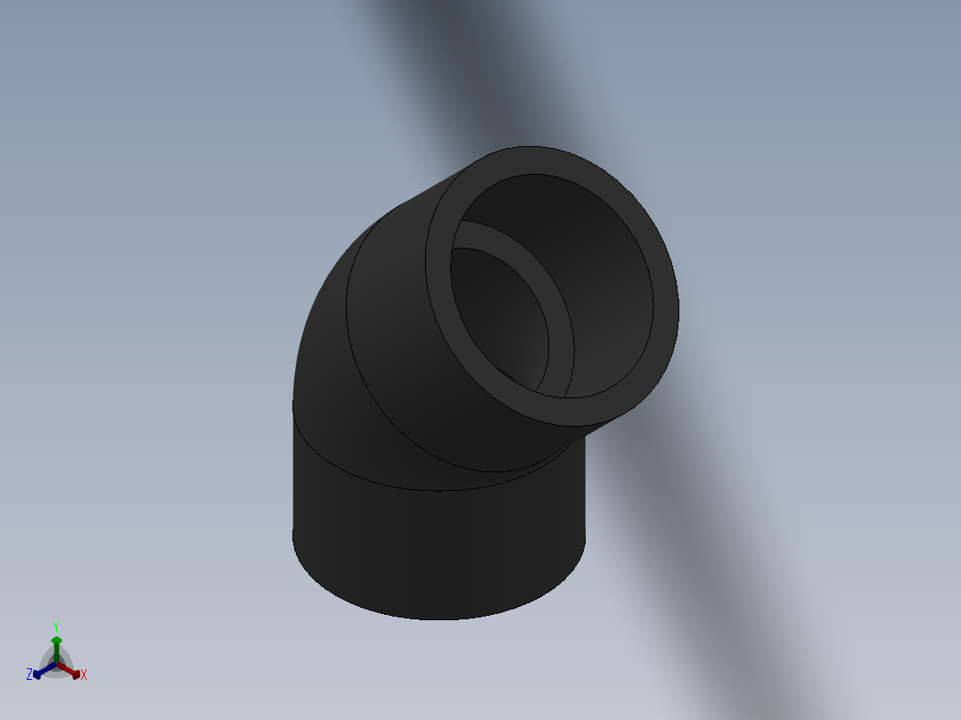 ELBOW_DN32_PN10_U-PVC_0正等轴测图