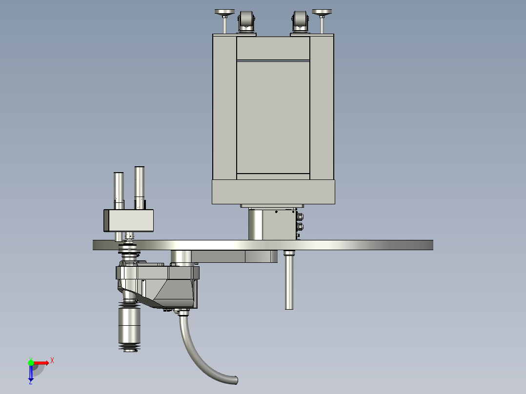 瓶装上下料机构俯视图