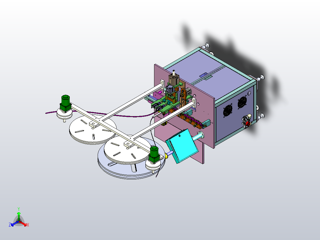 连接器连接口装配机设备3D图模型主视图