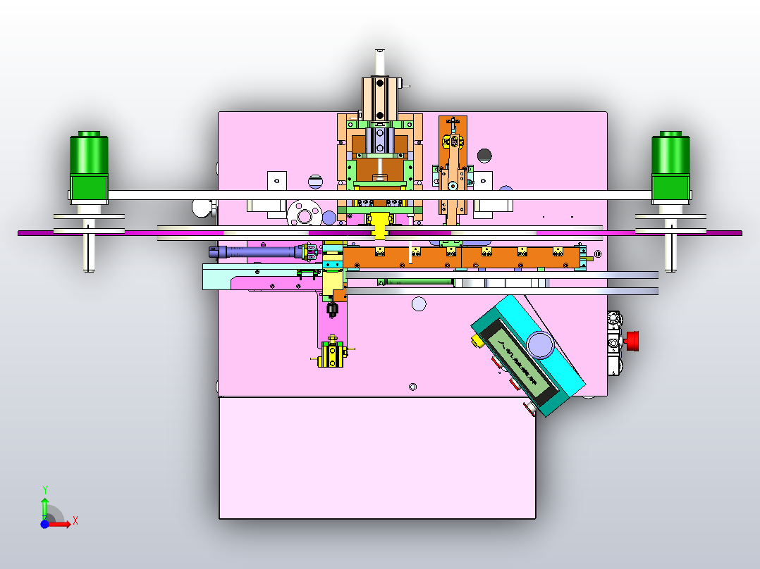 连接器连接口装配机设备3D图模型前视图