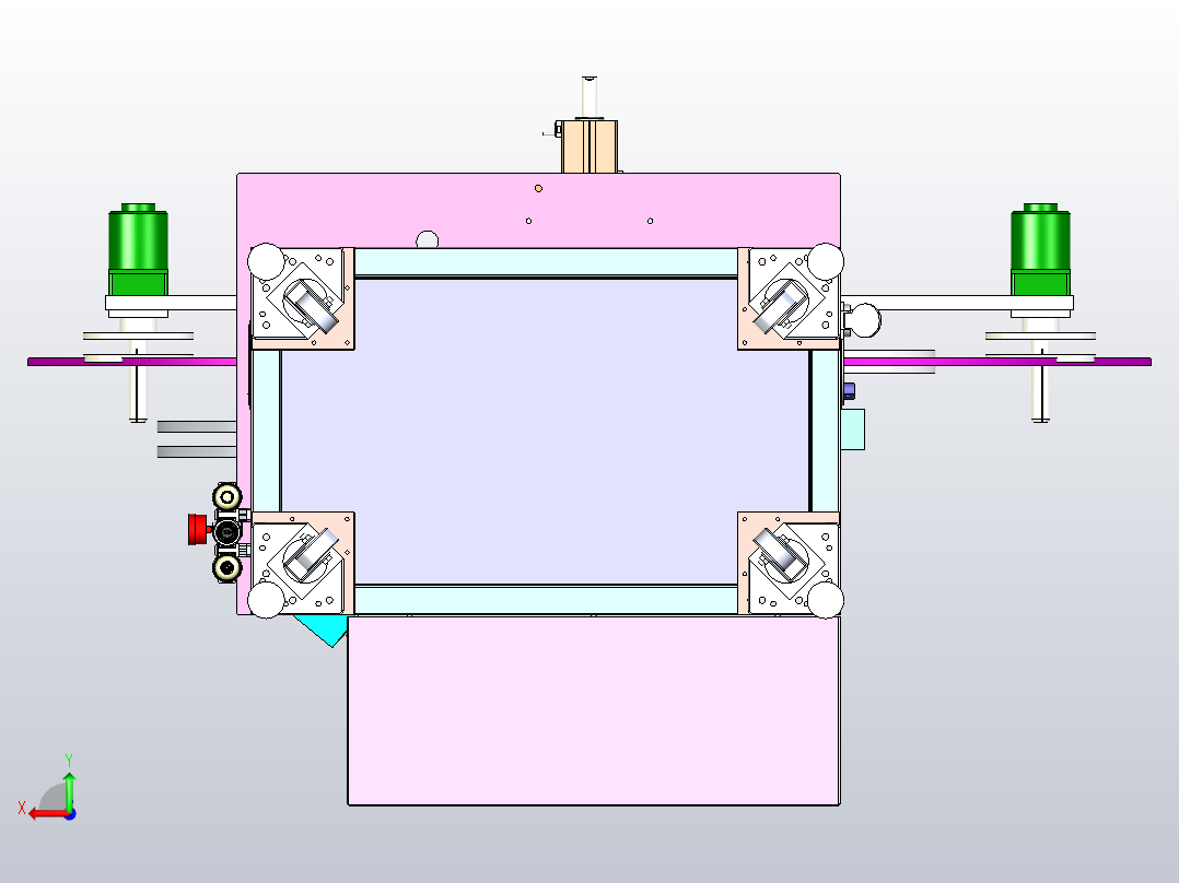 连接器连接口装配机设备3D图模型后视图