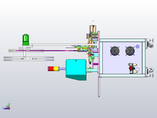 连接器连接口装配机设备3D图模型右视缩略图