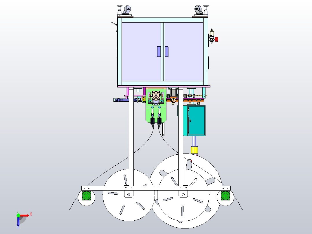 连接器连接口装配机设备3D图模型俯视图