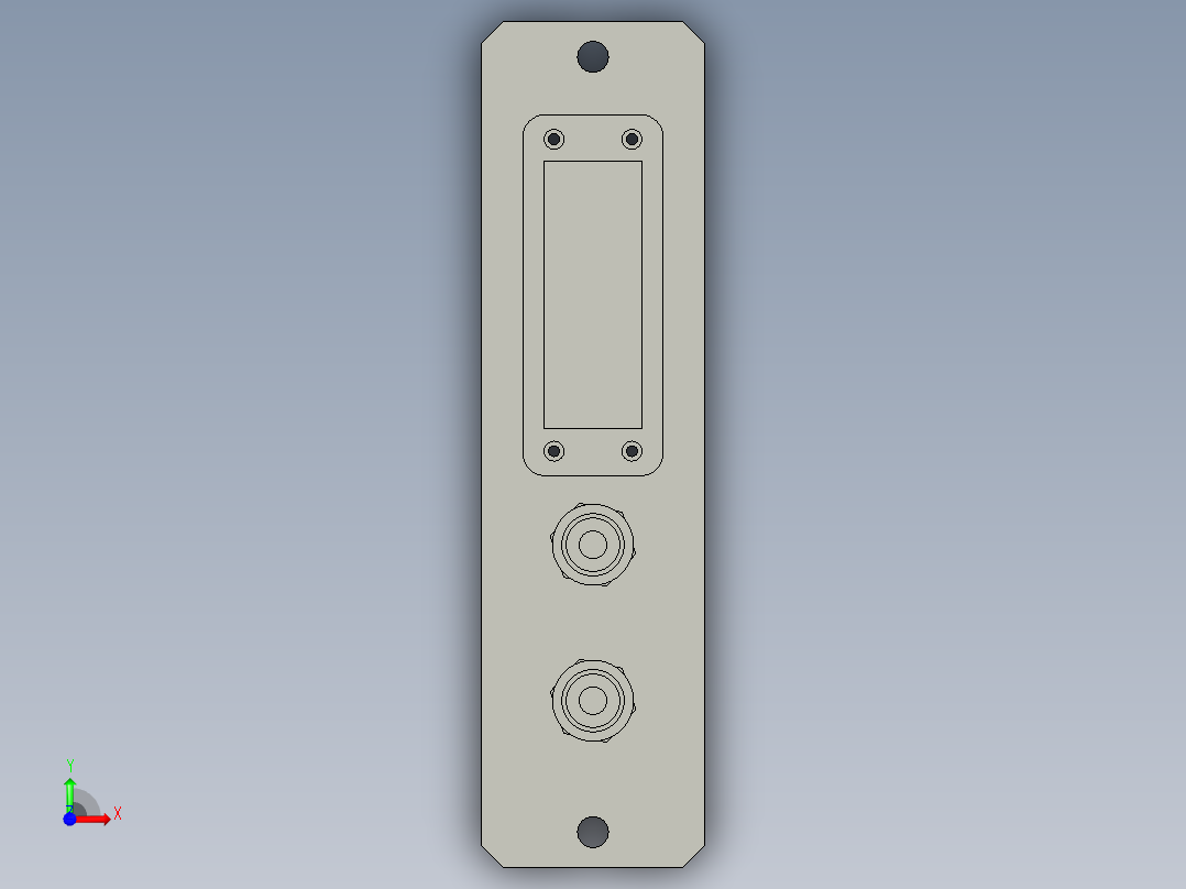 两气一电快插组合前视图