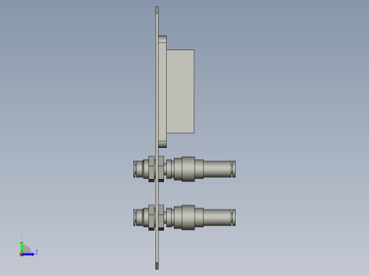 两气一电快插组合左视缩略图