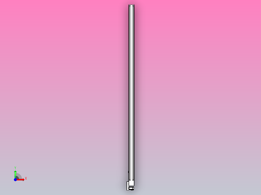 伺服电机集成皮带传动直线执行器TPA-OCB-140-256-L3950-MR-P75-N3前视图