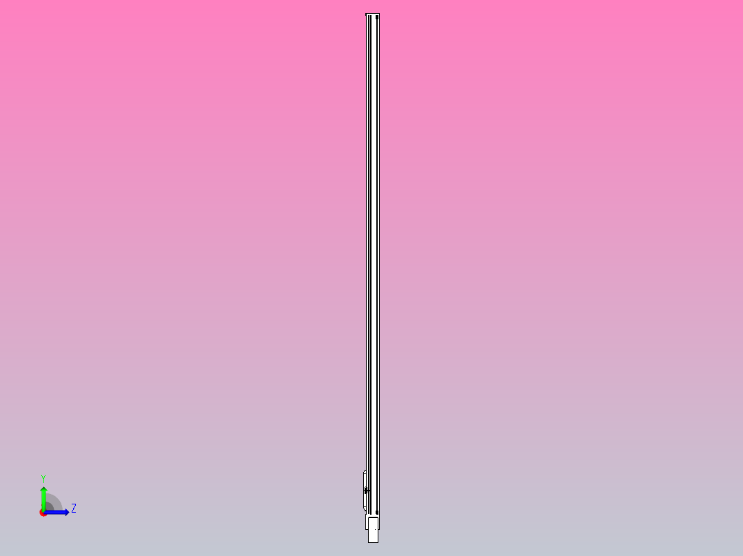 伺服电机集成皮带传动直线执行器TPA-OCB-140-256-L3950-MR-P75-N3左视图