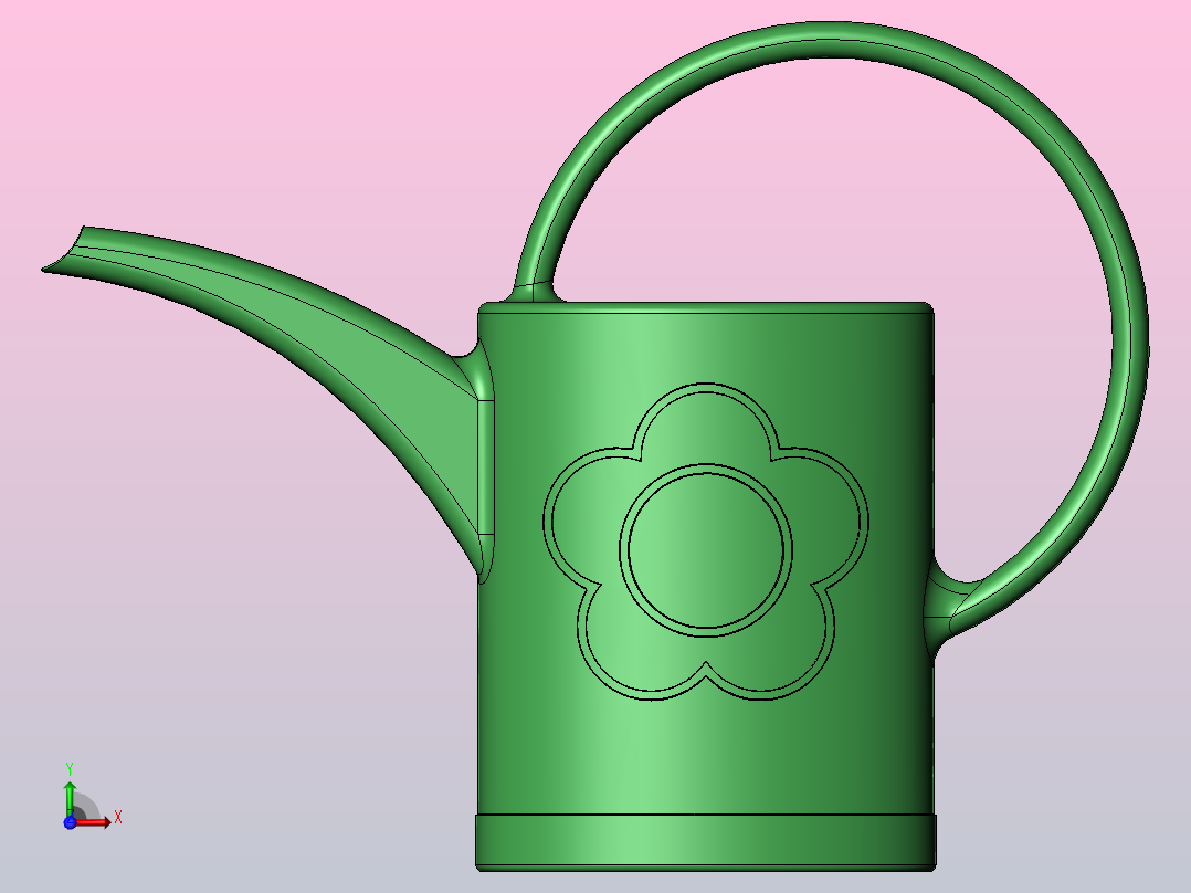 花园用喷壶前视图