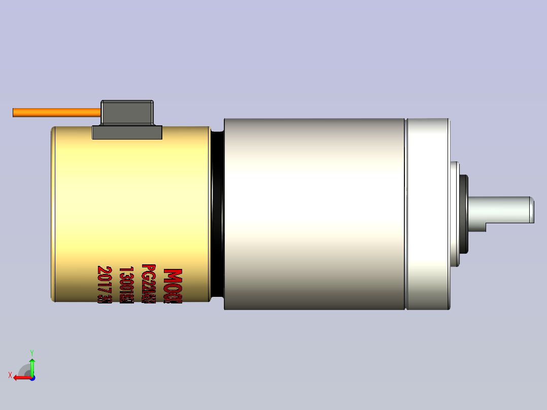 MOONS微型步进电机后视图