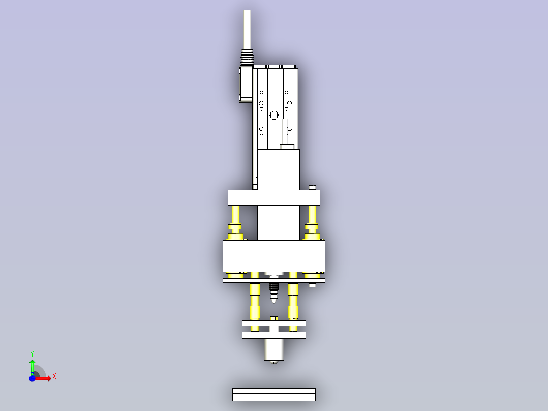 一款工件高度测定3D图前视图