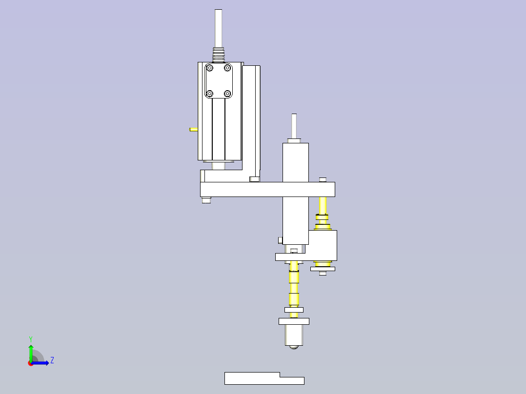 一款工件高度测定3D图左视图