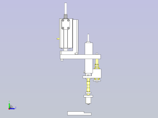 一款工件高度测定3D图左视缩略图