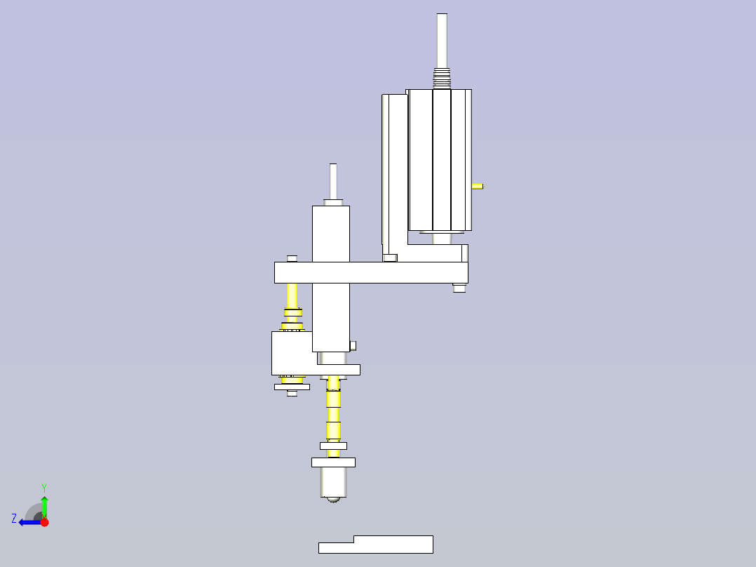 一款工件高度测定3D图右视图
