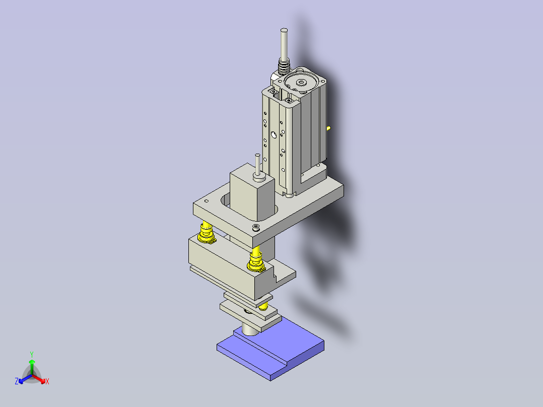 一款工件高度测定3D图正等轴测图