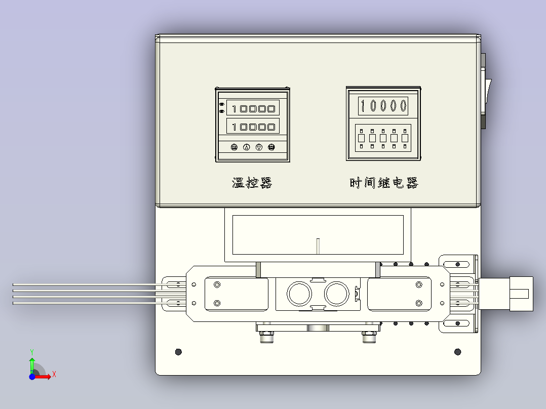 一款热压治具3D模型前视图