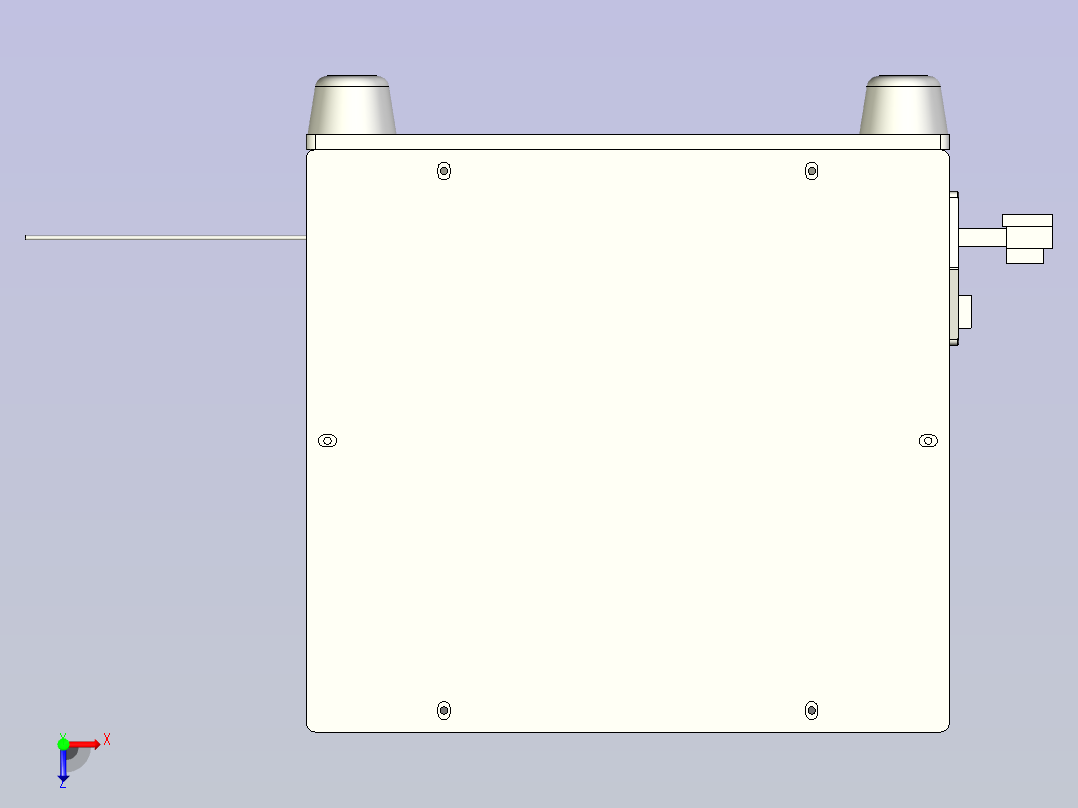 一款热压治具3D模型俯视图