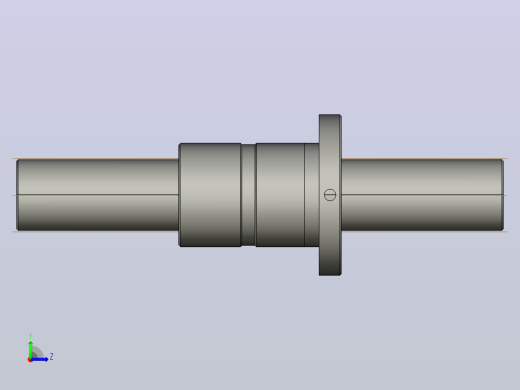 FFZD5005-5滚珠丝杆3D模型左视缩略图