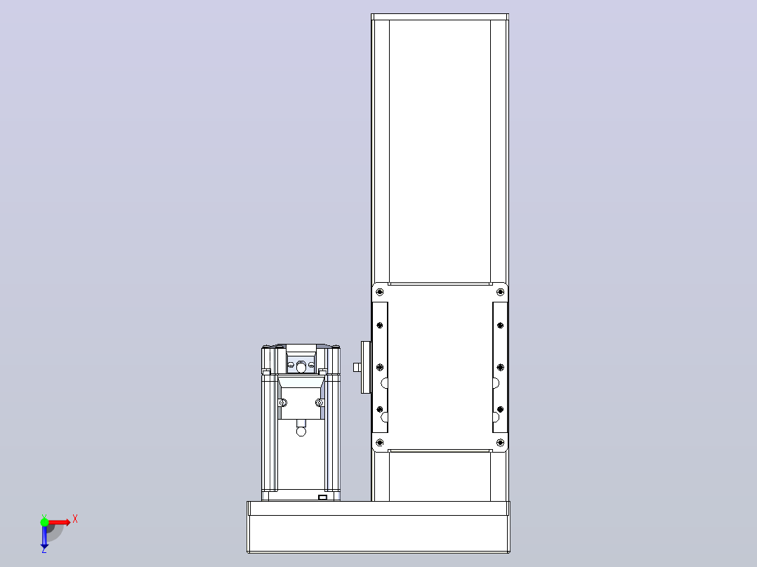滚珠丝杠直线轴带导轨全封闭TPA-HCR-105D-1610C-L150-ML-C-P40-N3俯视图