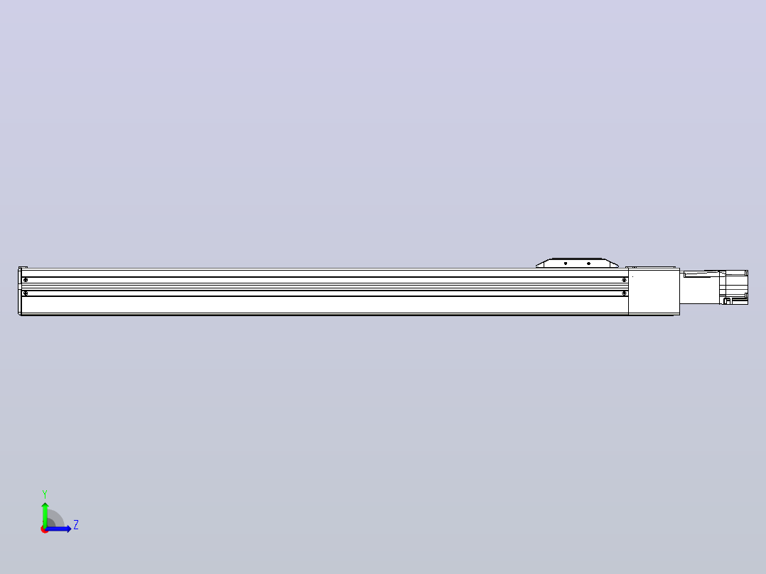 滚珠丝杠直线轴带导轨全封闭TPA-HCR-65S-1610C-L600-M-C-P10-N3左视图