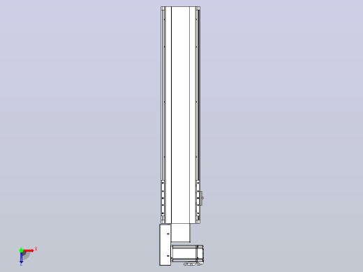 皮带直线轴半封闭可选导轨TPA-HNB-140D-120-L550-ML-Y-P40-N3俯视缩略图