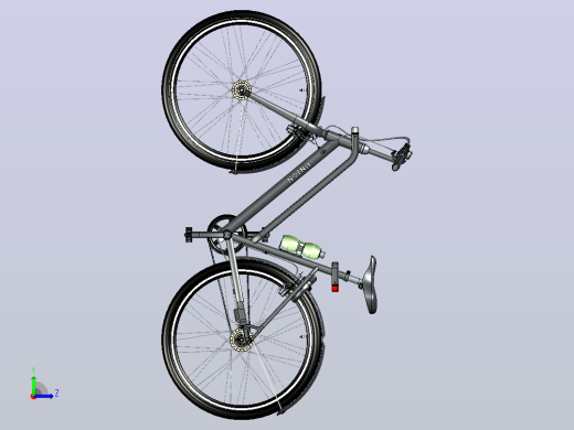 自行车3D数模图纸 STEP格式左视缩略图