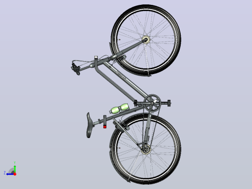 自行车3D数模图纸 STEP格式右视缩略图