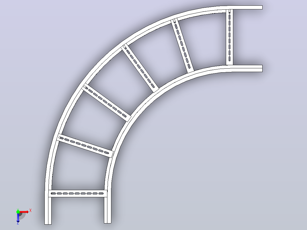 Bandeja便携式电缆，Curva 90，300毫米俯视图