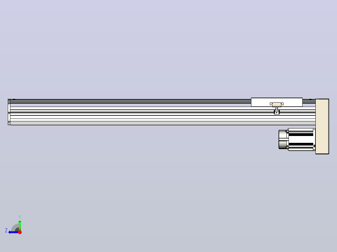 日规模组半封闭丝杆TPA-HNR-220D-3210C-L1000-MP-C-P1K-N3右视图