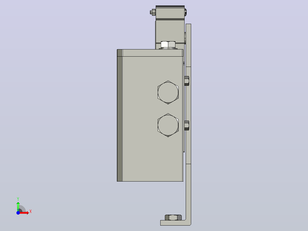 电梯安全钳BQ2500渐进式3D模型前视图