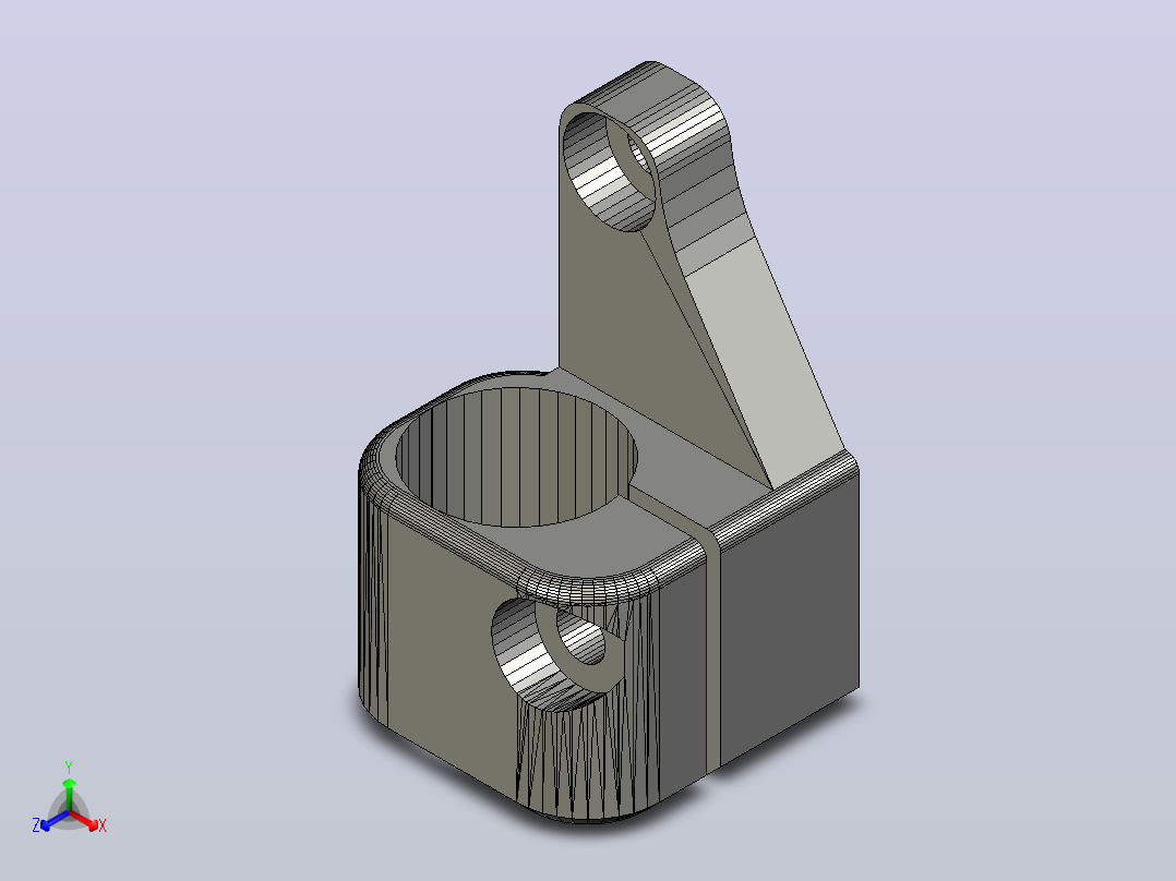 Ender-3 V2 12毫米电感探头支架正等轴测图
