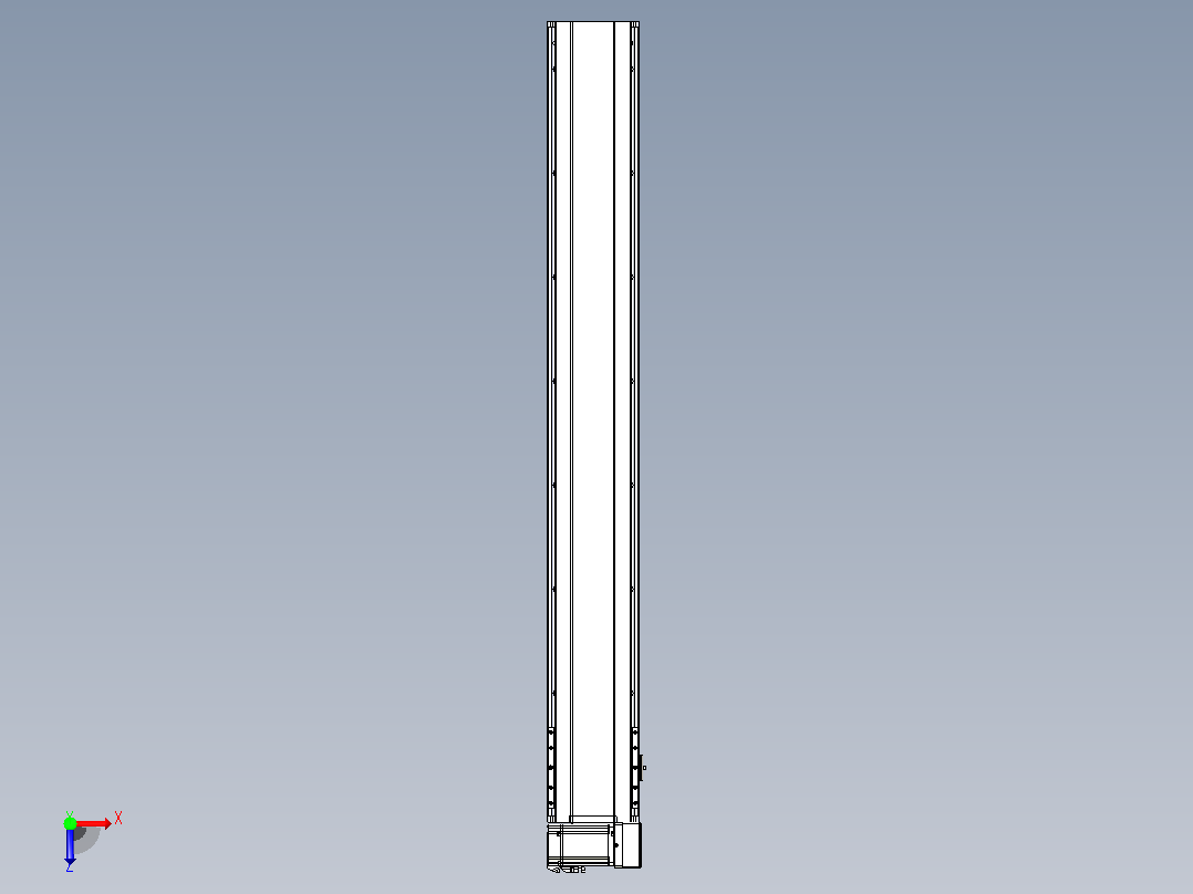 皮带直线轴半封闭可选导轨TPA-HNB-175D-140-L1250-RU-C-P75-N3俯视图