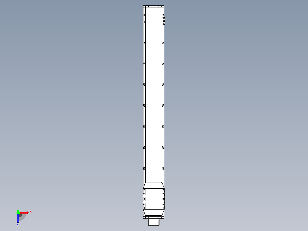 滚珠丝杠直线轴内置导轨TPA-GCR-150-2010C-L1250-MP-M75-N3俯视图