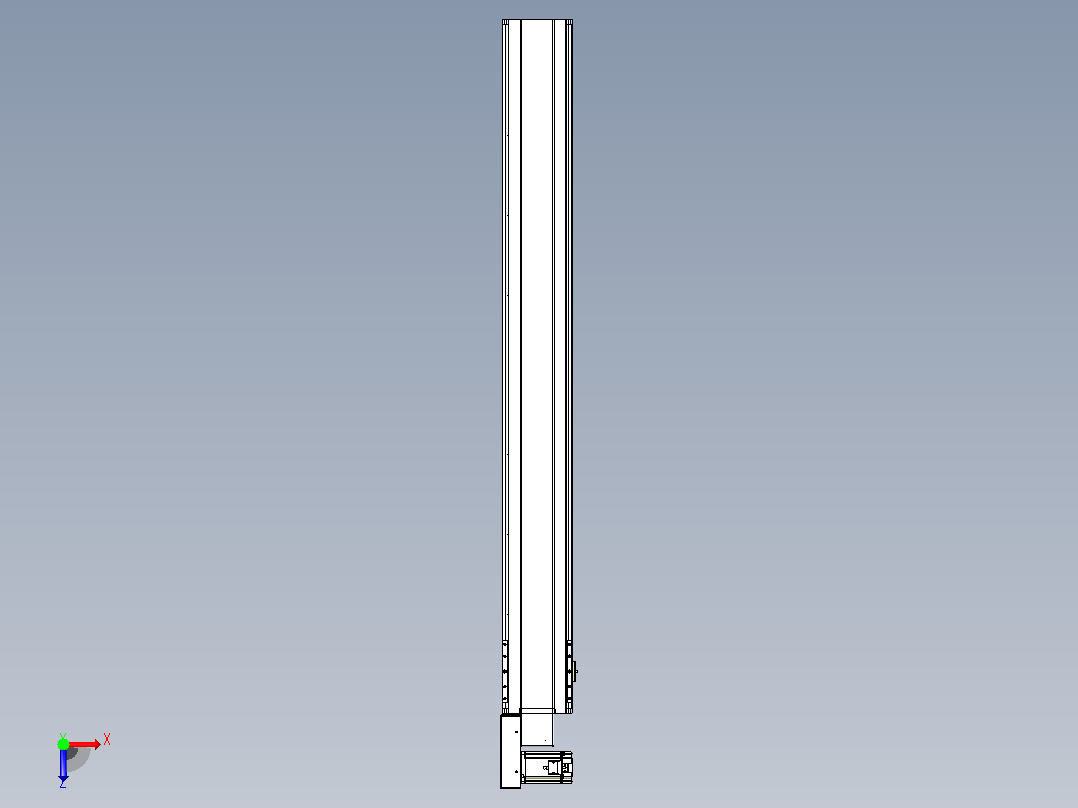 皮带直线轴半封闭可选导轨TPA-HNB-175D-140-L1450-ML-Y-P75-N3俯视图