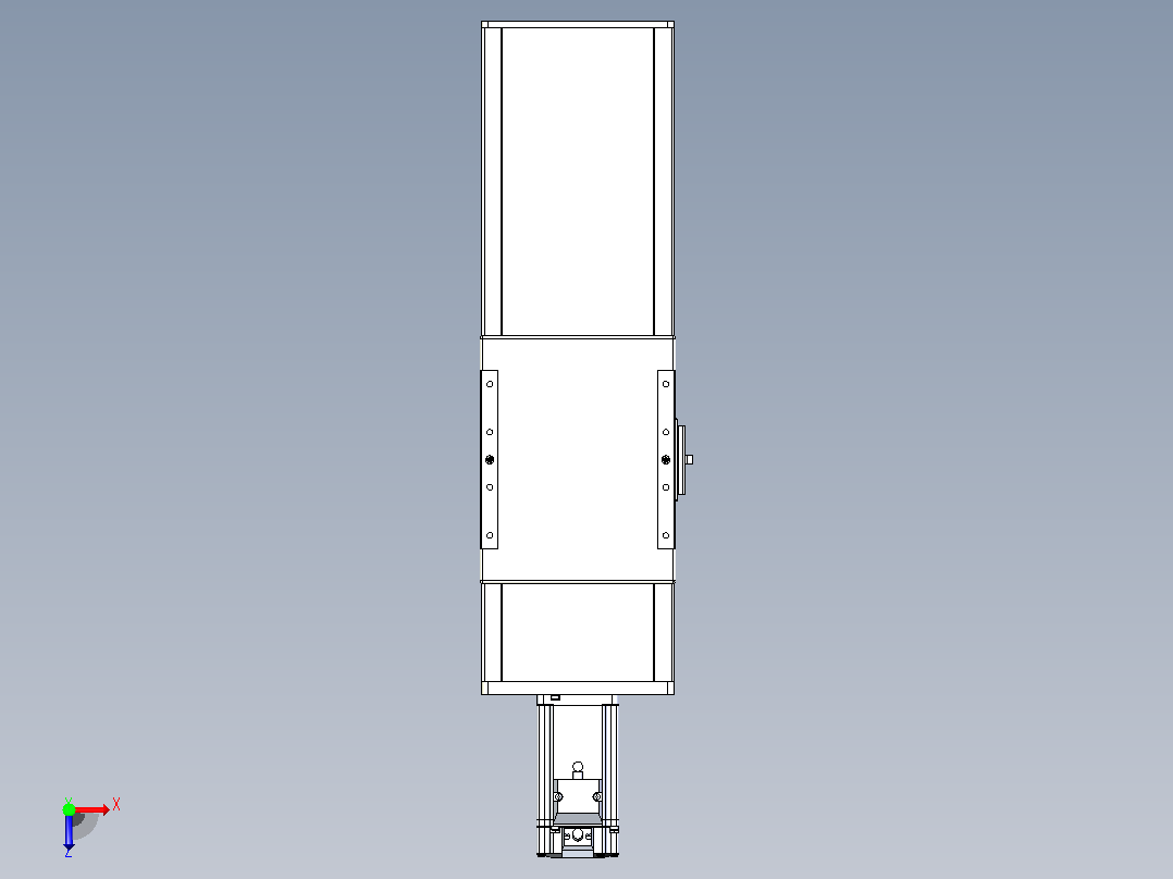 滚珠丝杠直线轴带导轨全封闭TPA-HCR-140D-2010C-L200-M-Y-P40-N3俯视图