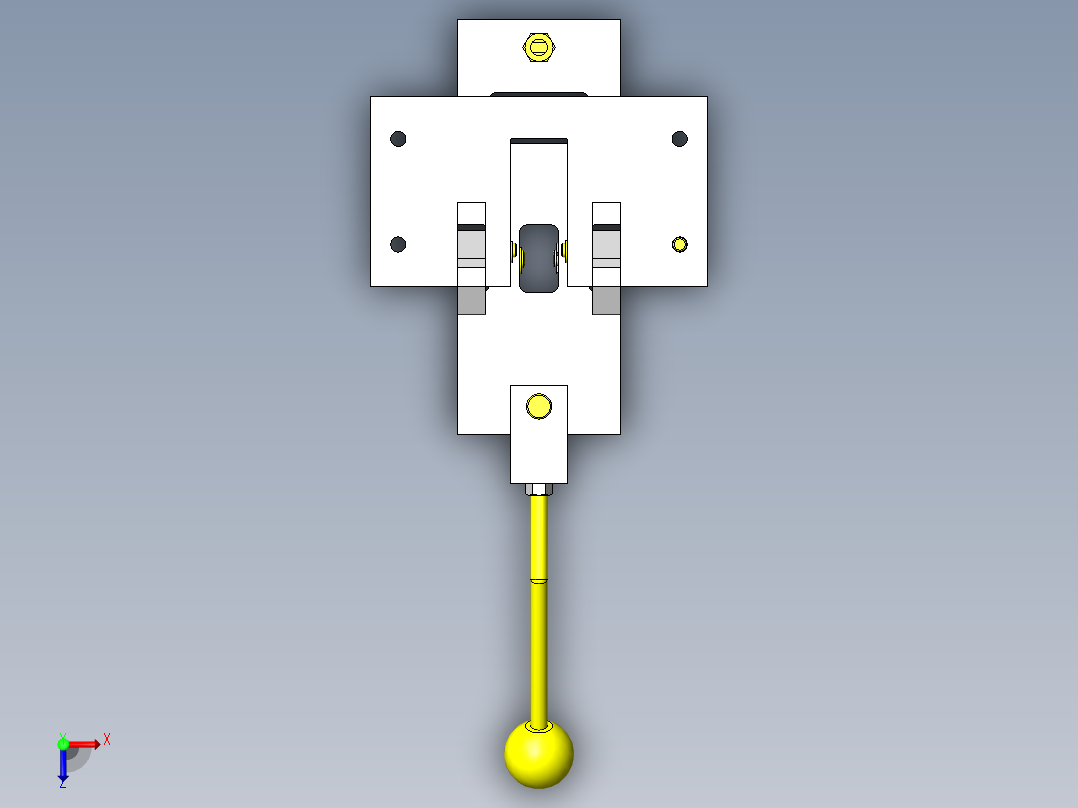 下拉夹紧机构俯视图