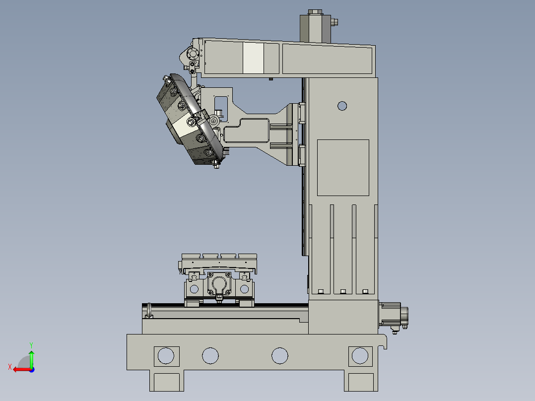 立式数控加工中心钻铣床后视图