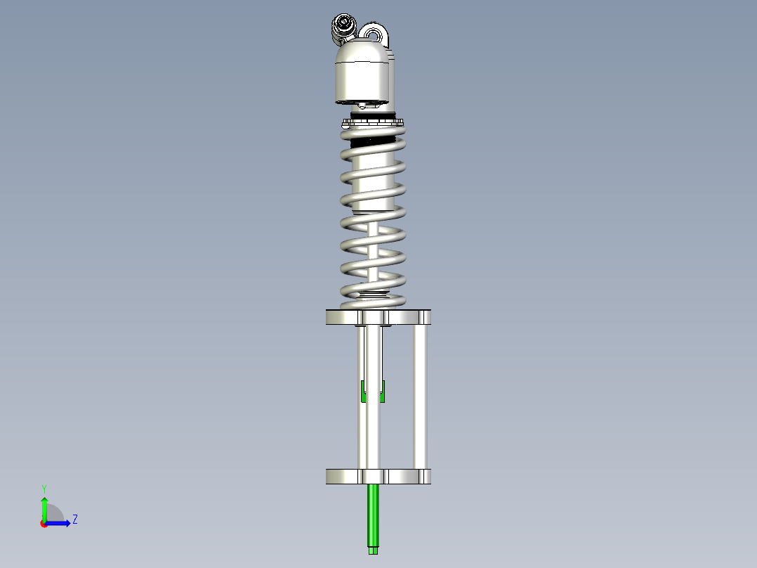 减震器3D数模左视图