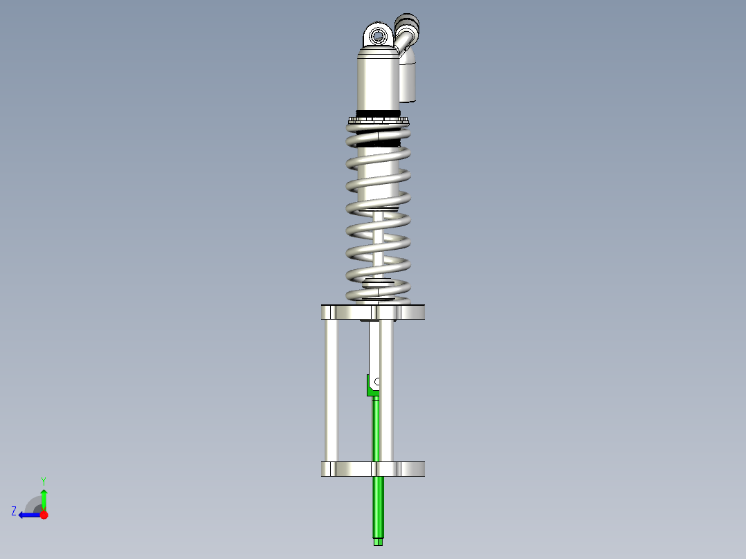 减震器3D数模右视图