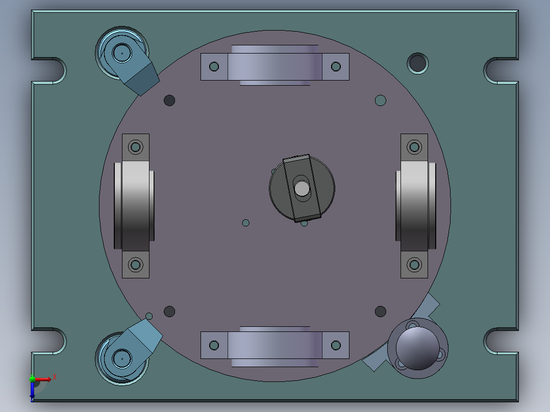 毕业设计钻镗工装夹具设计及工艺卡片俯视图