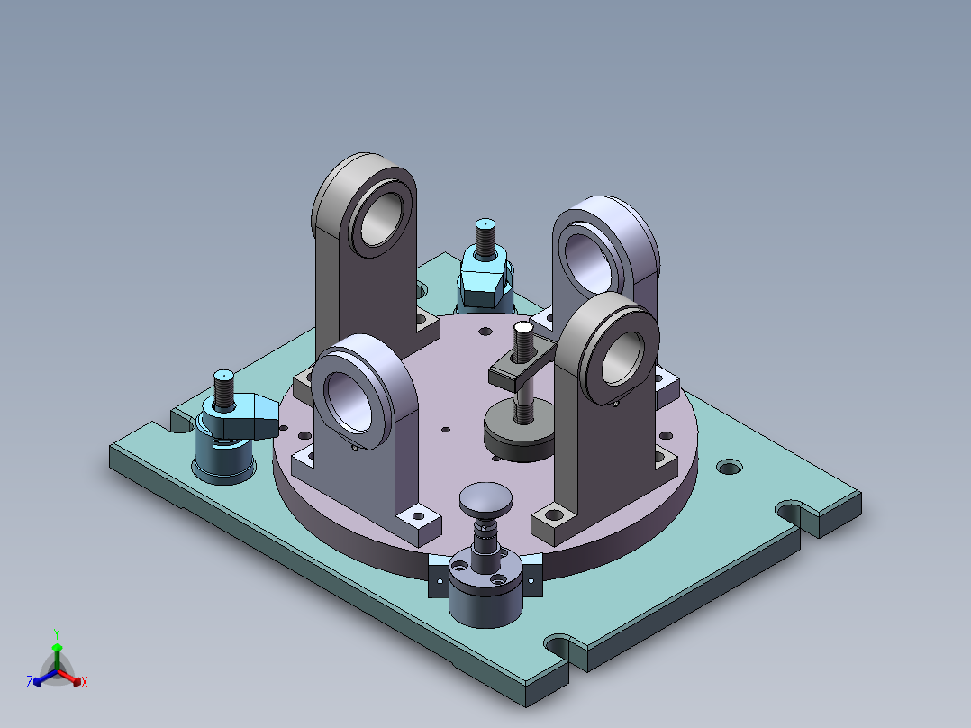 毕业设计钻镗工装夹具设计及工艺卡片正等轴测图