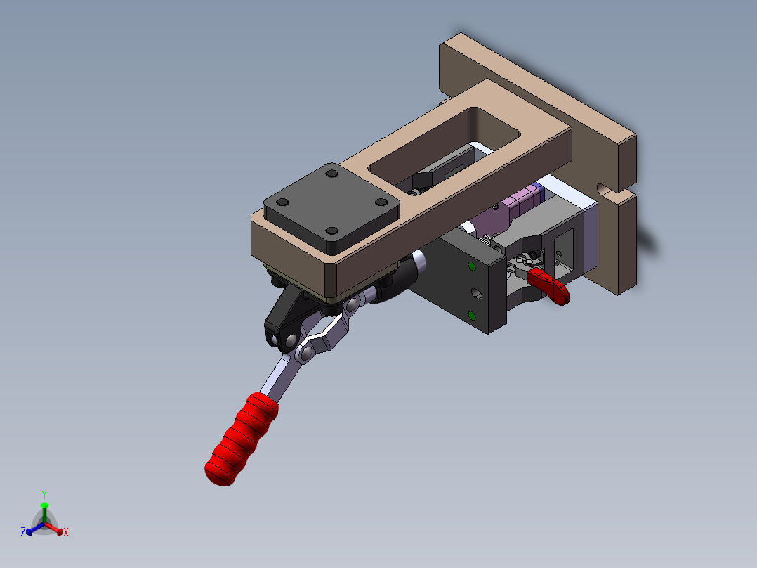 BC41 LOGO 落料焊接复合治具正等轴测图