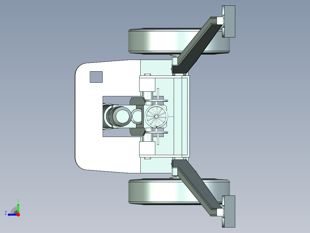 野战炮建模模型右视图